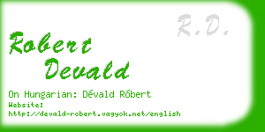 robert devald business card