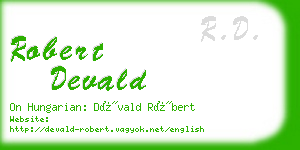 robert devald business card